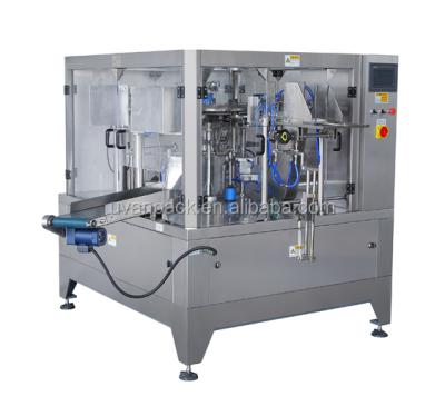 China Electric Driven Type Supplied Aftermarket Bleach Rotary Liquid Pouch Filling And Beverage Overseas Service Packing Machine YFG8-200 for sale