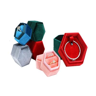 China Hot Selling Lid Storage Decorative Velvet Box Gift and Base Gift Packaging Box Custom Large Jewelry Box Necklace Box for sale