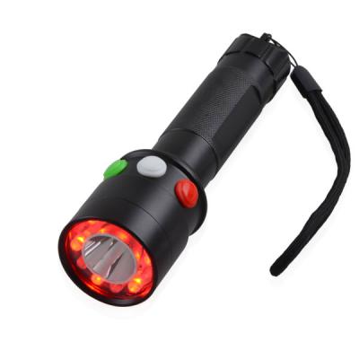 China Easy Carry Torch Three Color Rain-Proof Camping Rechargeable Flashlight for Railway Station Camping Inspection for sale