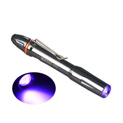 China Wholesale Waterproof Led High Power Led Penlight Pocket With Clip 365nm 395nm Mini UV Pen Torch Light for sale