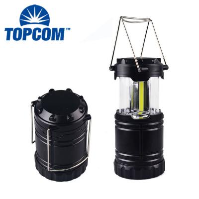 China Outdoor Portable Battery Operated 3W Folding Camping Lights Lantern Holder Hanging Flashlight Garden for sale