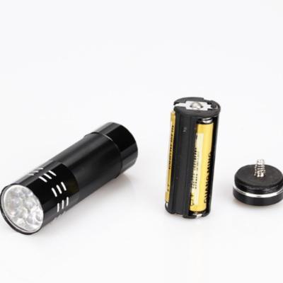 China Mini Pocket Led Torch 9 LED Mini Pocket Flashlight Tactical Flashlights with Rope Portable Flashlight for Lighting Camping for sale