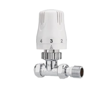 China General Thermostatic Radiator Valve Heating Room Valve Flow Control Valve Straight Towel Radiator Bathroom for sale