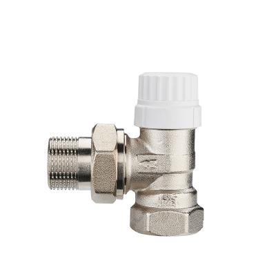 China General Byelearn TRV G3/4 Pre-Reg Angle Thermostatic Radiator Valve DN20 With Puddle Lock Shield Valve for sale