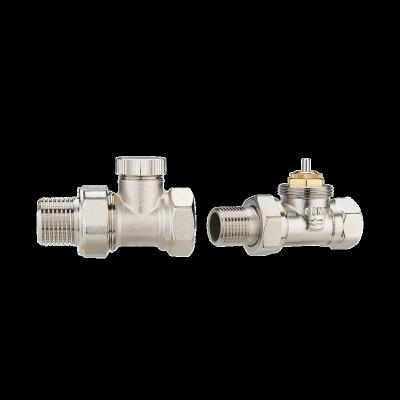 China DN15 Low General Price Brass Backwater Straightvalve For Radiator Valve Heating Brass Straight Thermostat for sale