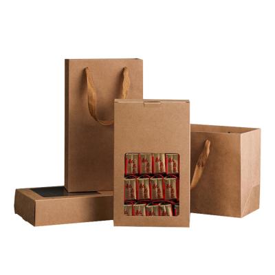 China Recyclable Paper Cotton Strip Rope Handle Shopping Bag And Boxes For Gifts for sale