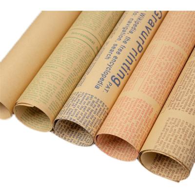 China Recyclable Gift Wrapping Paper Craft Wrapping Paper Waterproof Printed Paper Roll Wrapping Wrapping Paper for sale