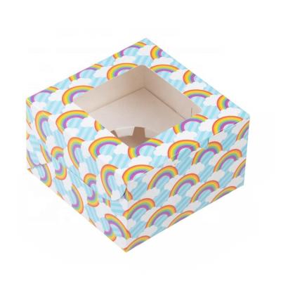 China Wholesale Disposable Custom Mini Cupcake Packaging Boxes for sale