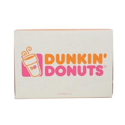 China Disposable Professional Custom Printed Cardboard Donut Paper Box With Customized Size for sale