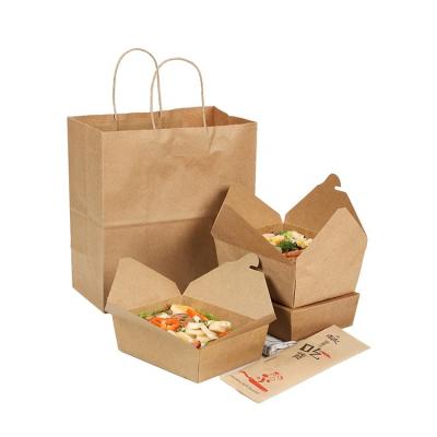 China Disposable eco-friendly food salad disposable paper box for food packaging for sale