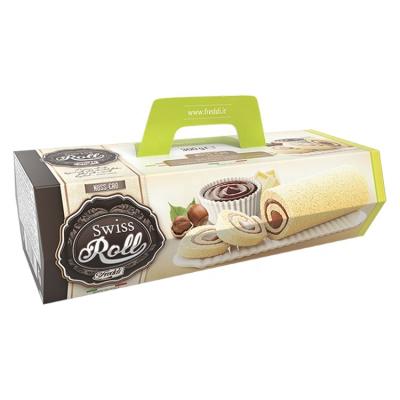 China Disposable Eco-Friendly Bakery Packaging Cake Roll Swiss Paper Box For Cupcake for sale