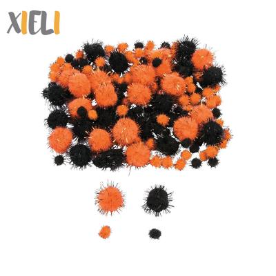 China Handmade Tinsel Fluffy Plush Glitter Pom Poms Ball Craft Party Decoration DIY for sale