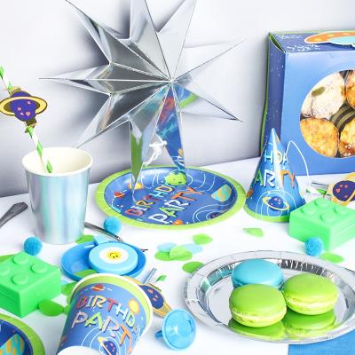 China Paper Birthday Party Supplies Set Tableware Decorations Birthday Party Tableware for sale