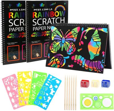 China China Scratch Book Bulk 3 Pack Rainbow Magic Positioning Paper Kit Paper Art Craft for Girl Boy Party Game Gift for sale