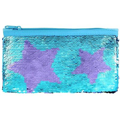 China Schools & Cute Purse Art And Craft Kids Bag Pen Holder Cosmetic Makeup Organizer Pencil Pouch Mermaid Sequin Pencil Case Offices Stationery Set for sale