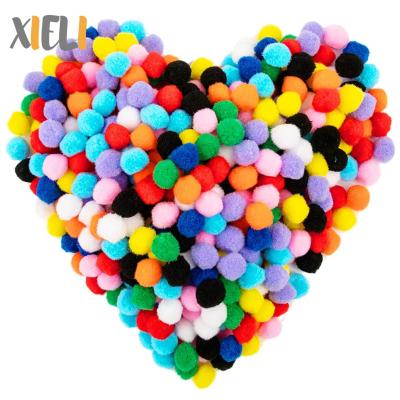 China Handmade Craft Kindergarten Balls Supplies 1cm Mini Pom Pom Balls For Kids DIY for sale