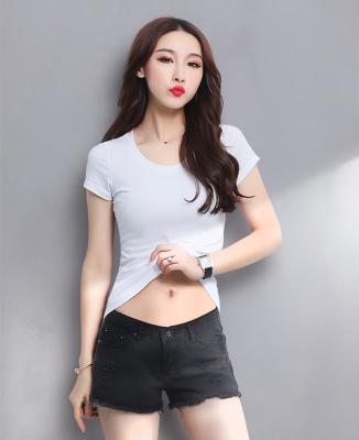 China Brand New MRMT 2021 Women's Breathable Tight-fitting T-shirt Women's Slim Fit T-shirt V-Neck Breathable Bottom Women's T-shirt For Female Tees Clothes for sale