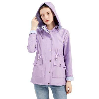 China 2021 New Women's Waterproof Jacket Long Sleeve Basic Coats Loose Anorak Famale Hooded Jackets Fashion Big Size Outwear Plus Size for sale