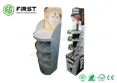 China Custom Retail Printed Pop Cardboard Cosmetic Display Carton Floor Display Stand for sale