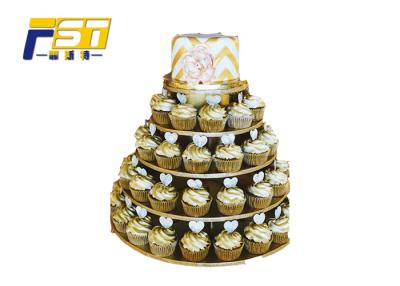 China CMYK Printing 3 Tier Cardboard Cupcake Stand Customized Providing Mockup Design for sale