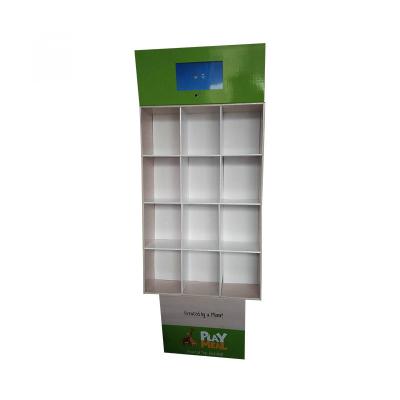 China Plastic Hooks 4C CMYK 350g CCNB Cardboard Counter Display for sale