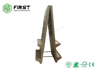 China Custom Made Color Printing Portable Cardboard Paper Floor Hook Display Rack for sale