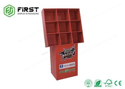 China Supermarket Promotion Customized Printing Portable Corrugated Carton Floor Cardboard Display Stand for sale