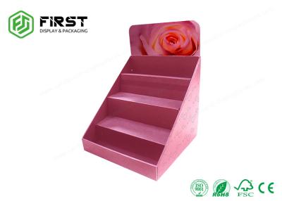 China Easy Assembly Custom Logo Printing Portable Retail Cardboard Counter Top Display Boxes for sale