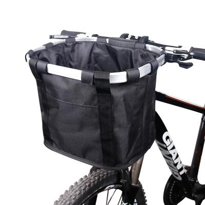 China With Lid Bicycle Basket Handlebar Bag Cycling Carryings Rack Bike Riding Pocket Cycle Cycling Front Baggage Bag 3.0KG Load for sale