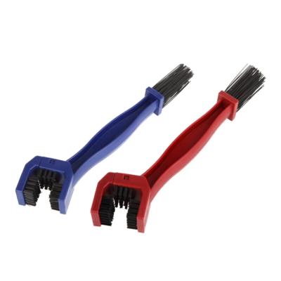 China ABS Hadnle Bicycle Motorcycle Chain Repair Tool Dust Dirt Remover Mountain Bike Brake Chain Seal Recycler Dual Head for sale