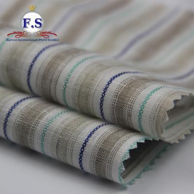 China 100% Eco-Friendly Linen Linen Textile For Plaid Check Fabric Apparel China Shirts for sale