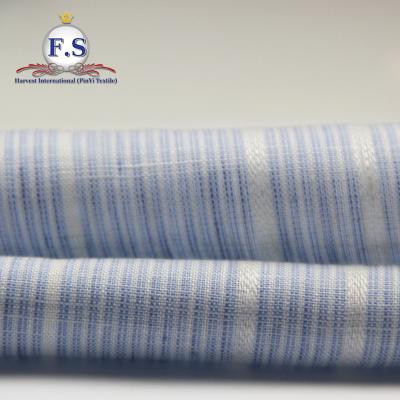 China Dobby Dobby Stripe Wide Width Sheer Linen Fabric for sale