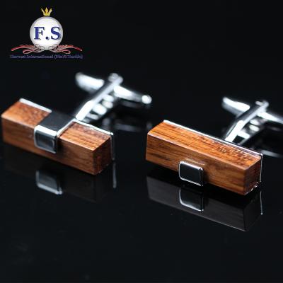 China 2017 high quality fashion ALLOY design wooden cufflinks for men from China factory for sale