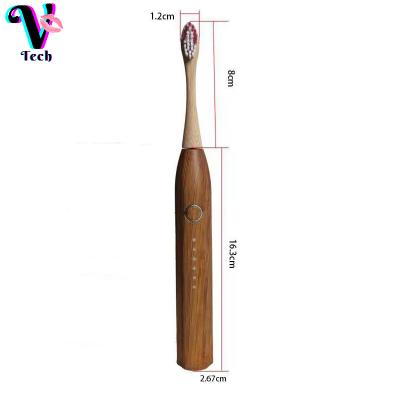 China 2021 Battery Operated Sonic Eco Friendly Bamboo Electric Ultrasonic Toothbrush Head Making Machine Toothbrush for sale