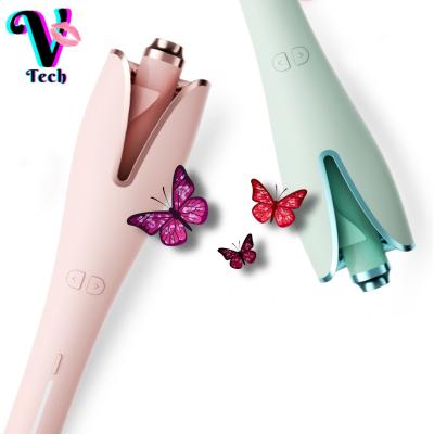 China Automatic Curly Your Hair Rose Anti-Scald Rotatable Portable Hair 2021 Automatic Hair Curlers Set Automatic Hair Curler for sale