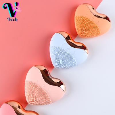 China DEEP CLEANSING Massager Cleansing Facial Brush Sonic Facial Cleansing Brush Beauty 5 in 1 Facial Cleansing Brush for sale