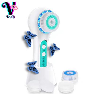 China DEEPLY CLEANING 5 in 1 Electric Facial Cleansing Brush Premium Facial Cleansing Brush for Facial Exfoliation for sale