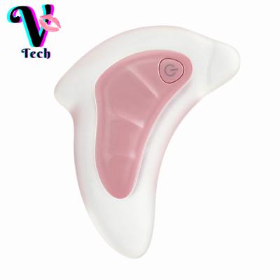 China USB Face Lift Instrument Massage Scraper Guasha Scratch Clear Quarz Stainless Steel Face Red Guasha for sale