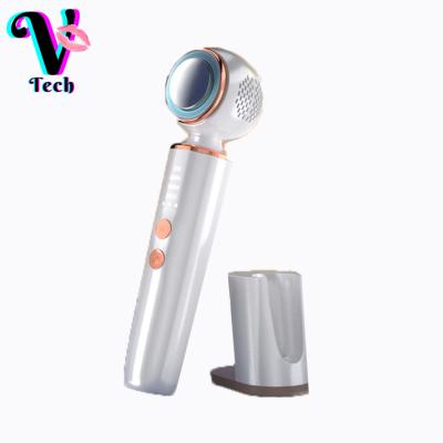 China Pore ​​Remover Skin Tightening Beauty Device Instant Ice Face Neck Massager Ultrasonic Led Cooling Vibration for sale