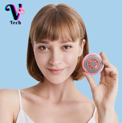 China Wrinkle Remover EMS Face Roller Mini Silicone Facial Massage Machine LED Dongguan Facial Massager for sale