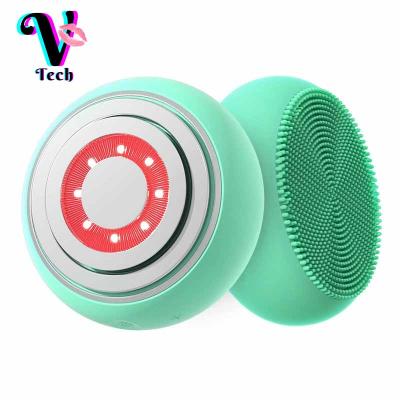 China EMS Electronic Facial Massager DEEP CLEANSING Cleansing Device with Silicone Brush Rechargeable SPA Skin Massager for sale