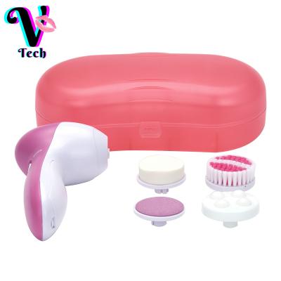 China DEEP CLEANSING 5 in 1 Waterproof Wholesale Silicone Facial Cleansing Brush Electric Facial Massage Brush Cleaning for sale