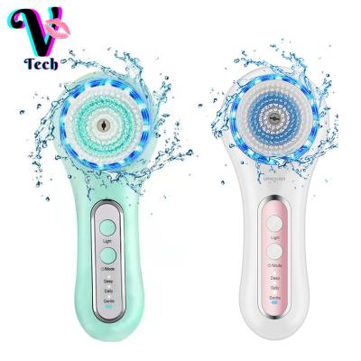 China DEEPLY CLEANING 5 in 1 Sonic Electric Facial Cleansing Brush Beauty Face Cleansing Brush for Facial Exfoliation for sale