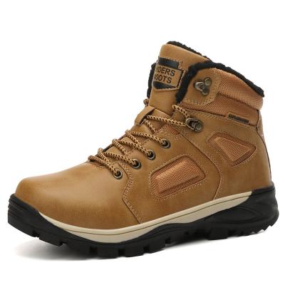 China Dropshipping Custom Round Logo Winter Men High Top Snow Boots Waterproof Slip Resistant Platform Warm Casual Shoes Plus Size for sale