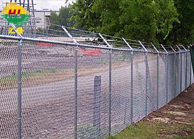 China 50x50 Chain Link Galvanized Fence 3.4mm Diameter Iron 10 Ft X 36 Ft for sale