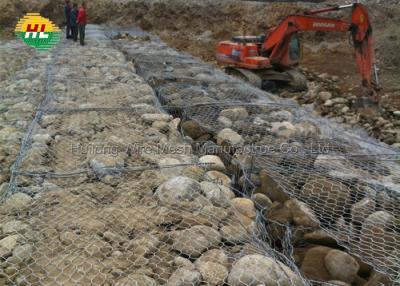 Κίνα Εξαγωνικό πλέγμα καλωδίων κιβωτίων Gabion, διπλά πέτρινα κλουβιά ASTM A975 Gabion συστροφής προς πώληση