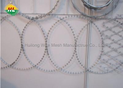 China HUILONG Heavy Galvanized Razor Wire Fencing BTO 22 Flat Loop for sale