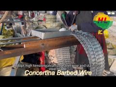 bto-22 450mm coil galvanized concertina barbed wire security razor wire rustproof
