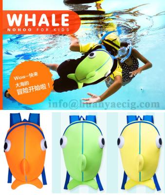 China Whale shape Water proof Neoprene diving material fashion healthy lovely children school bag backpack for sale