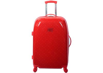 China PC ABS red  trolley case 20 carry on luggage with wheels travelling suitcase for sale